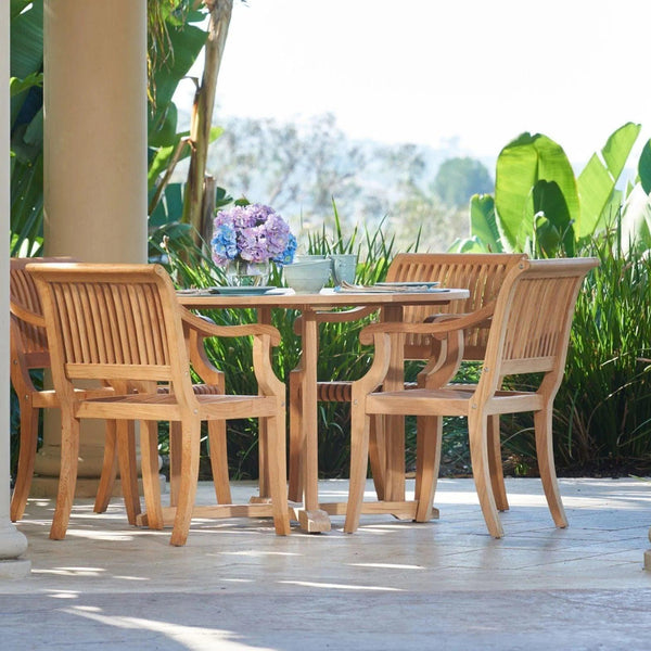 Palm Teak Outdoor Dining Armchair Outdoor Dining Chairs LOOMLAN By HiTeak