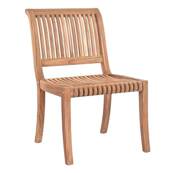 Palm Teak Outdoor Side Chair Outdoor Dining Chairs LOOMLAN By HiTeak