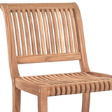 Palm Teak Outdoor Side Chair Outdoor Dining Chairs LOOMLAN By HiTeak