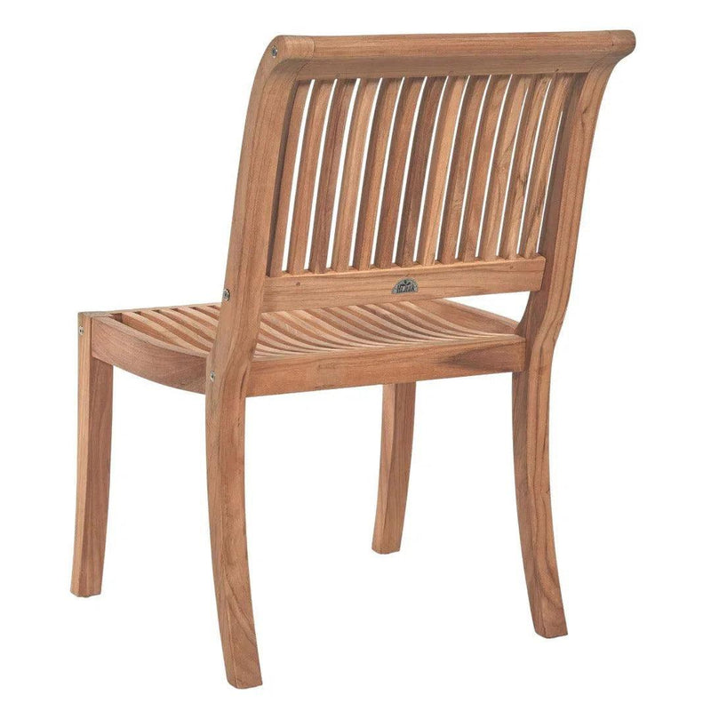 Palm Teak Outdoor Side Chair Outdoor Dining Chairs LOOMLAN By HiTeak