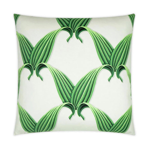 Palmbre Floral Green Large Throw Pillow With Insert Throw Pillows LOOMLAN By D.V. Kap
