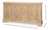 Palmieri Four Door Sideboard Cabinet For Living Room Sideboards LOOMLAN By Sarreid