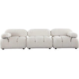 Paloma 3PC Modular 111 Inch Sofa in Light Cream Velvet Modular Sofas LOOMLAN By Diamond Sofa