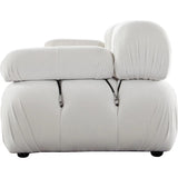 Paloma 3PC Modular 111 Inch Sofa in Light Cream Velvet Modular Sofas LOOMLAN By Diamond Sofa