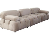 Paloma 3PC Modular 111 Inch Sofa in Mink Tan Velvet Modular Sofas LOOMLAN By Diamond Sofa