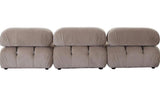 Paloma 3PC Modular 111 Inch Sofa in Mink Tan Velvet Modular Sofas LOOMLAN By Diamond Sofa