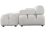 Paloma 4PC Modular 111 Inch Reversible Chaise Sectional in Light Cream Velvet Sectionals LOOMLAN By Diamond Sofa