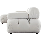 Paloma 4PC Modular 111 Inch Reversible Chaise Sectional in Light Cream Velvet Sectionals LOOMLAN By Diamond Sofa