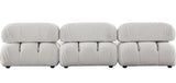 Paloma 4PC Modular 111 Inch Reversible Chaise Sectional in Light Cream Velvet Sectionals LOOMLAN By Diamond Sofa