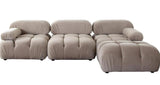 Paloma 4PC Modular 111 Inch Reversible Chaise Sectional in Mink Tan Velvet Sectionals LOOMLAN By Diamond Sofa