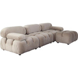 Paloma 4PC Modular 111 Inch Reversible Chaise Sectional in Mink Tan Velvet Sectionals LOOMLAN By Diamond Sofa