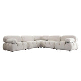 Paloma 5PC Modular 111 Inch Corner Sectional in Light Cream Velvet Sectionals LOOMLAN By Diamond Sofa