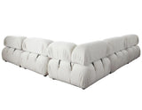 Paloma 5PC Modular 111 Inch Corner Sectional in Light Cream Velvet Sectionals LOOMLAN By Diamond Sofa