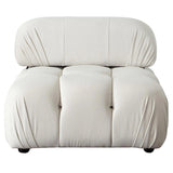 Paloma Armless Chair in Light Cream Velvet Sofas & Loveseats LOOMLAN By Diamond Sofa