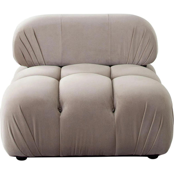 Paloma Armless Chair in Mink Tan Velvet Sofas & Loveseats LOOMLAN By Diamond Sofa