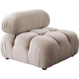 Paloma Armless Chair in Mink Tan Velvet Sofas & Loveseats LOOMLAN By Diamond Sofa