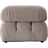 Paloma Armless Chair in Mink Tan Velvet Sofas & Loveseats LOOMLAN By Diamond Sofa