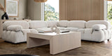 Paloma Rectangle Ottoman in Light Cream Velvet Ottomans LOOMLAN By Diamond Sofa