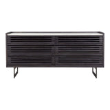 Paloma Wood and Steel Black 6 Drawer Dresser Dressers LOOMLAN By Moe's Home