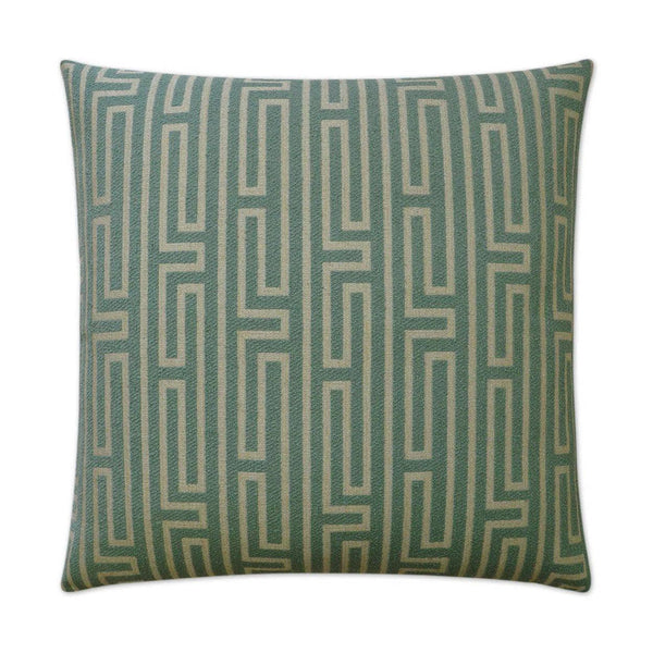 Pandora Aqua Green Throw Pillow With Insert Throw Pillows LOOMLAN By D.V. Kap