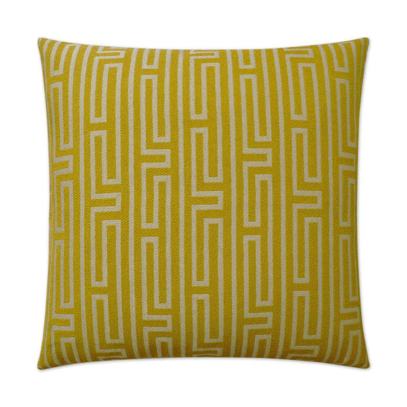 Pandora Mustard Yellow Throw Pillow With Insert Throw Pillows LOOMLAN By D.V. Kap