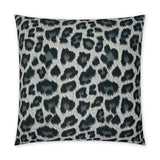 Panthera Domino Animal Grey Large Throw Pillow With Insert Throw Pillows LOOMLAN By D.V. Kap