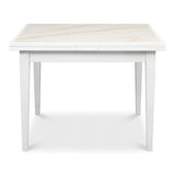 Paolino Square Extendable Dining Table Cortina White Side Tables LOOMLAN By Sarreid