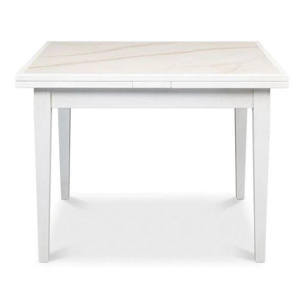 Paolino Square Extendable Dining Table Cortina White Side Tables LOOMLAN By Sarreid