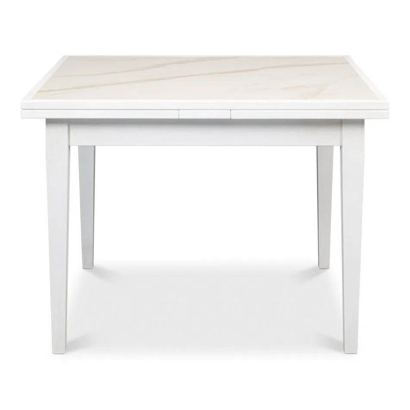 Paolino Square Extendable Dining Table Cortina White Side Tables LOOMLAN By Sarreid