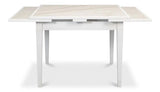 Paolino Square Extendable Dining Table Cortina White Side Tables LOOMLAN By Sarreid