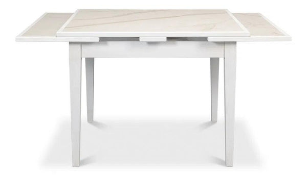 Paolino Square Extendable Dining Table Cortina White Side Tables LOOMLAN By Sarreid