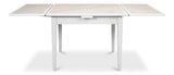 Paolino Square Extendable Dining Table Cortina White Side Tables LOOMLAN By Sarreid