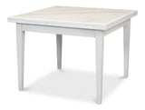 Paolino Square Extendable Dining Table Cortina White Side Tables LOOMLAN By Sarreid