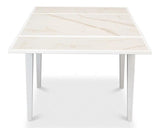 Paolino Square Extendable Dining Table Cortina White Side Tables LOOMLAN By Sarreid