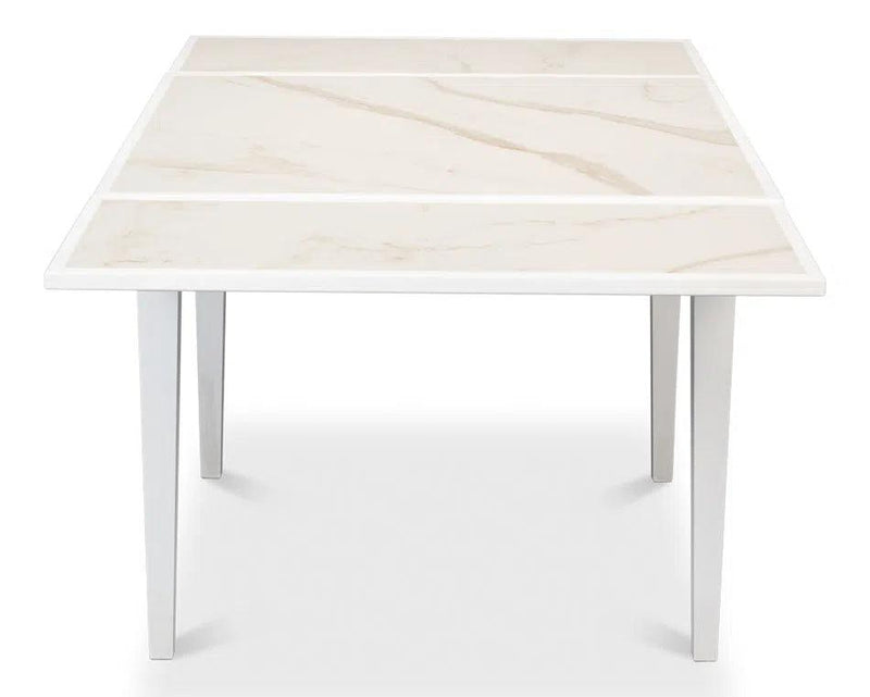 Paolino Square Extendable Dining Table Cortina White Side Tables LOOMLAN By Sarreid