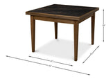 Paolino Square Extendable Dining Table Dark Wash Side Tables LOOMLAN By Sarreid