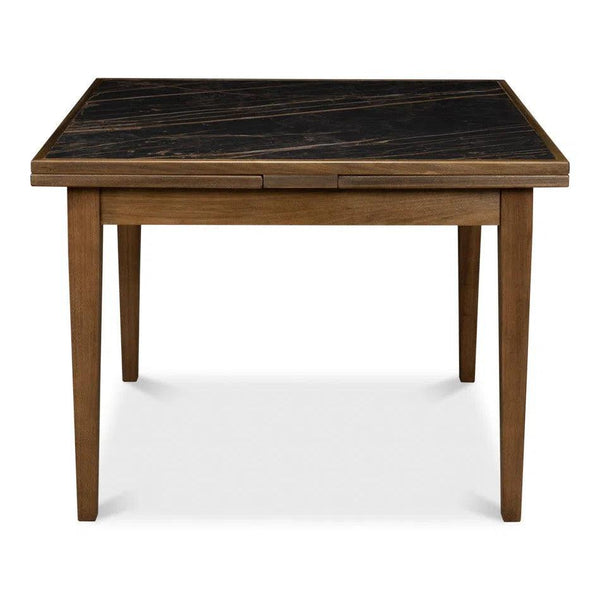 Paolino Square Extendable Dining Table Dark Wash Side Tables LOOMLAN By Sarreid