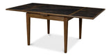 Paolino Square Extendable Dining Table Dark Wash Side Tables LOOMLAN By Sarreid