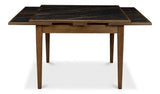 Paolino Square Extendable Dining Table Dark Wash Side Tables LOOMLAN By Sarreid