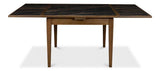 Paolino Square Extendable Dining Table Dark Wash Side Tables LOOMLAN By Sarreid