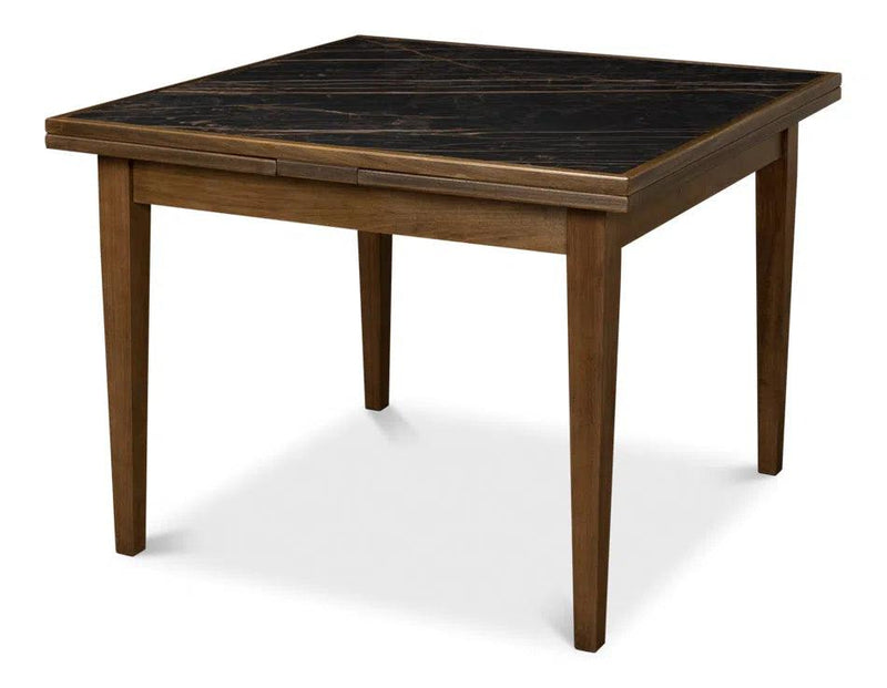 Paolino Square Extendable Dining Table Dark Wash Side Tables LOOMLAN By Sarreid