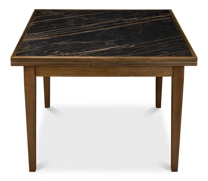 Paolino Square Extendable Dining Table Dark Wash Side Tables LOOMLAN By Sarreid