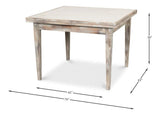 Paolino Square Extendable Dining Table Grey Wash Side Tables LOOMLAN By Sarreid