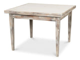 Paolino Square Extendable Dining Table Grey Wash Side Tables LOOMLAN By Sarreid