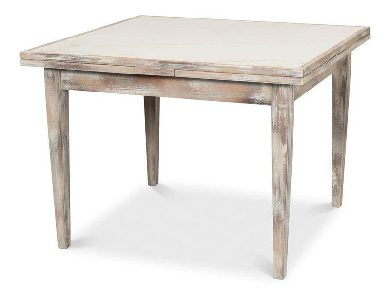 Paolino Square Extendable Dining Table Grey Wash Side Tables LOOMLAN By Sarreid