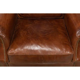 Papa's Chair Comfortable Leather Club Chair Club Chairs LOOMLAN By Sarreid