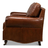 Papa's Chair Comfortable Leather Club Chair Club Chairs LOOMLAN By Sarreid