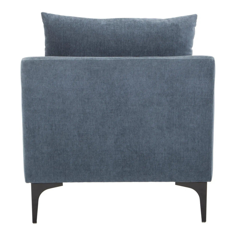 Paris Modern Blue Accent Armchair For Living Room Club Chairs LOOMLAN By Moe's Home