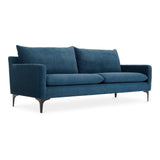 Paris Polyester Upholstered Blue Sofa Sofas & Loveseats LOOMLAN By Moe's Home