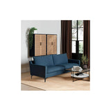 Paris Polyester Upholstered Blue Sofa Sofas & Loveseats LOOMLAN By Moe's Home